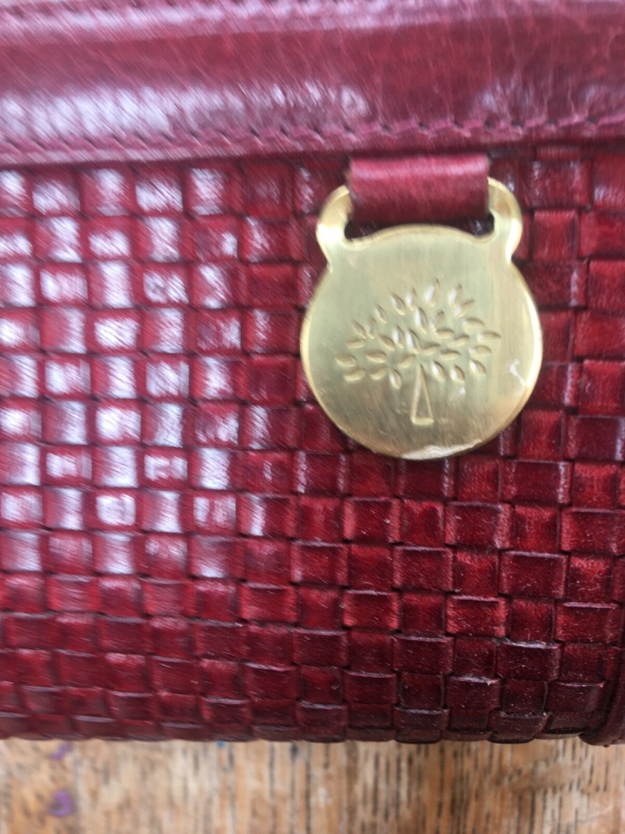 Whistles Mlouye Belt Bag Vintage Mulberry Dark Red Burgundy Woven