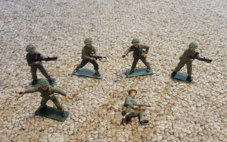 Figuras del Comando Británico de la Segunda Guerra Mundial escala 1/32 de colección de metal pintado Foto 2 de 4