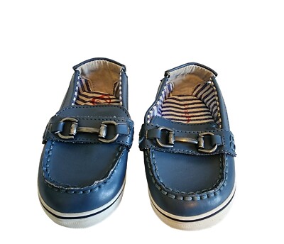Cole Haan Infant Boys Mini Cory Loafers Blue Boat Deck Shoes