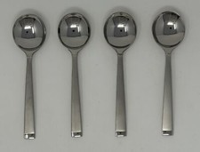 Oneida Frost Set of 4 Bouillon Spoons 5 7/8" Quality 18/8 Stainless