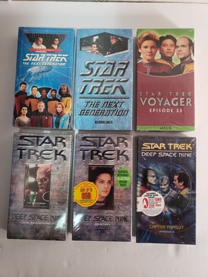 Star Trek Mixed VHS Lot 6 Tapes Next Generation Voyager Deep Space  