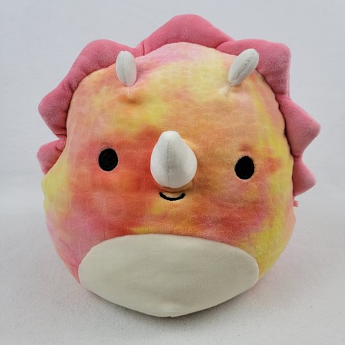 Raro dinosauro Kelly Toys 9" SQUISHMALLOWS Trinity il Triceratopo senza etichetta - Foto 1 di 11