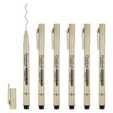 6 Pack Micro Pen Fineliner Pen, 0.25mm Fine Point Drawing Pen