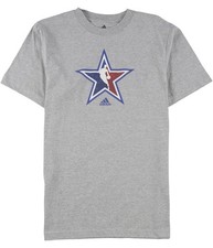 Adidas Mens NBA Logo Graphic T-Shirt, gray, S