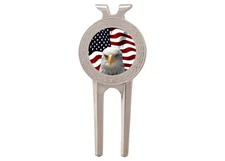 Rogue River Tactical Patriotic Eagle USA Flag Golf Divot Tool Golf Ball Marke...