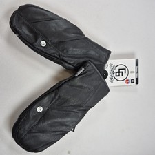 CG Habitats Handbag Mitten Black Leather Mittens XL New
