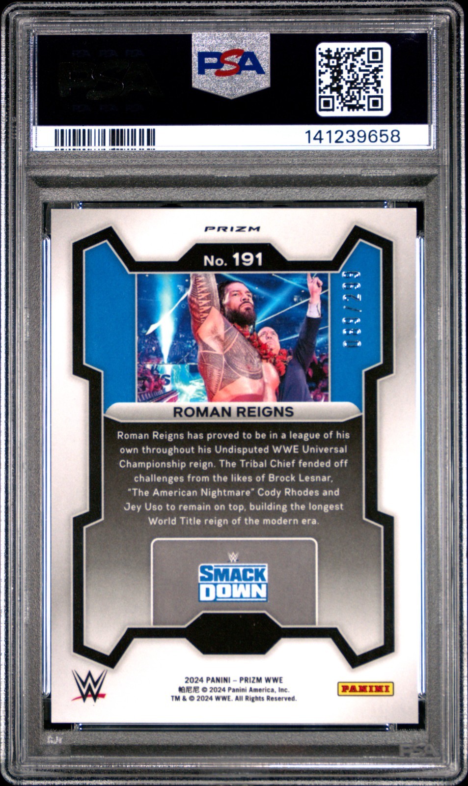 🔥 2024 PRIZM WWE ROMAN REIGNS #191 RED PRIZM /299 GEM MINT PSA 10 🔥 view 2