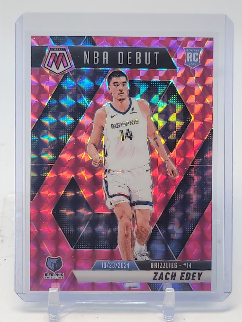 ZACH EDEY 2024-25 MOSAIC NBA DEBUT ROOKIE PINK PRIZM RC /175 Q4832