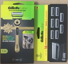 Maszynka do golenia Gillette Labs z drążkiem złuszczającym - 1 uchwyt + 9 ostrzy oryginalna *nowa*