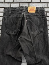 Vintage 90 s Made in USA Levi s Strauss 550Black Denim Jeans 36x32 1995