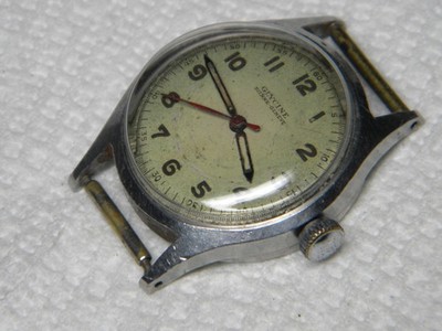 Vintage Glycine Bienne-Geneve 17 Jewel Man s Wrist Watch to Repair or for Parts