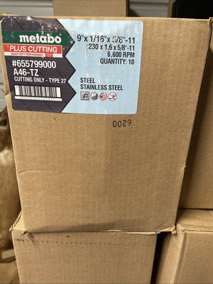 LOT OF 10 METABO 9'' CUTTING/GRINDING DISCS