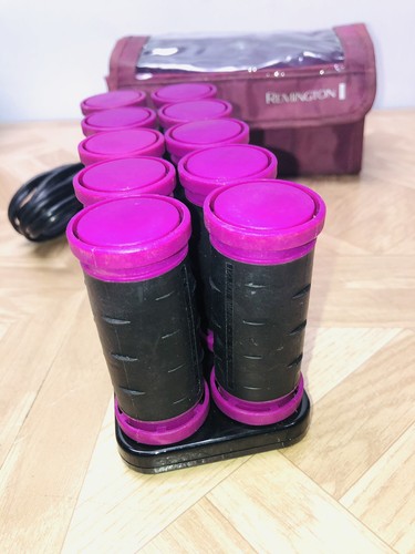 Remington Ceramic 1” Hot Rollers Curlers Purple Compact Travel Case TESTED WORKS - Picture 6 of 10