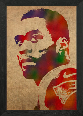 Brandin Cooks Aquarell gerahmtes Wandbild Poster Leinwanddruck Bild