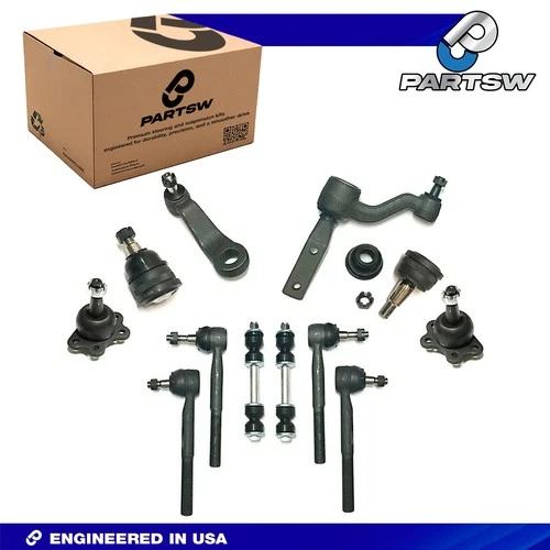 PartsW 12Pc Complete Steering Kit for Chevrolet C2500 1988-2000 2WD C1500