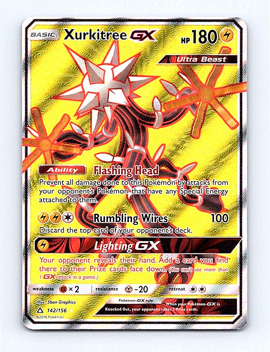 🔥 Pokemon Xurkitree GX Full Art – SM Ultra Prism 142/156 – NM/M