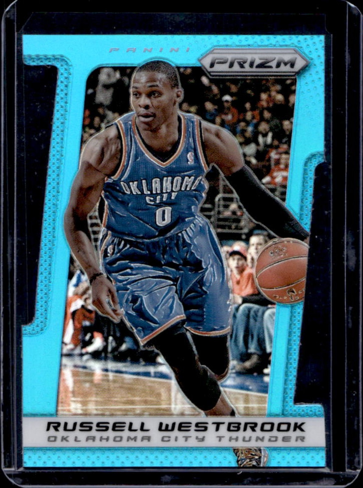 2013-14 Prizm Russell Westbrook Prizm Light Blue Die Cut #156/199 Thunder