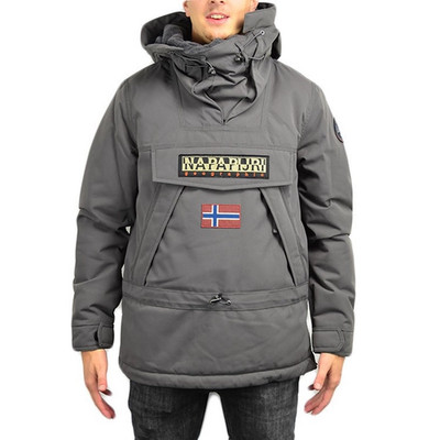 NAPAPIJRI Skidoo Dark Gray Solid Men's Anorak Jacket SizeXXXL Snow Sportwear