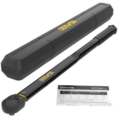 Durable 1/2-Inch Drive Click Torque Wrench 33.9-338.9 Nm with Easy-to-Read Scale