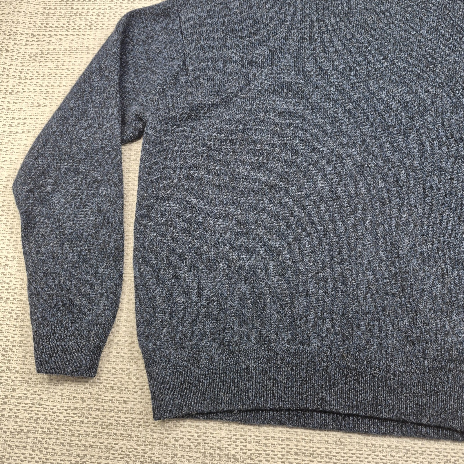 Pendleton Sweater Mens Large Blue Solid Washable … - image 3