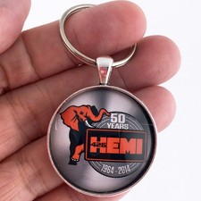 50 Years Dodge 426 Hemi Motor Engine Decal Badge Emblem 1.2 Diameter Keychain