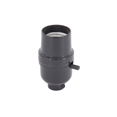 Project Source 250 -Watt Plastic Push-through Lamp Socket , Black
