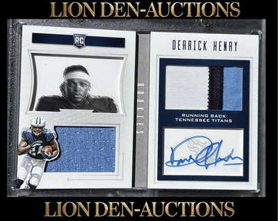 DERRICK HENRY 2016 PLAYBOOK GOLD RPA PLAYER WORN RC BOOKLET JERSEY MATCH#  22/75