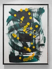 LMNOP Art 8.5x11 Modern Abstract Graffiti Ink Paper Painting Street Style Art