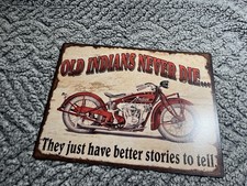 Indian Motorcyce "Old Indians Never Die" Stickers Sign Vintage Replica FREE SHIP