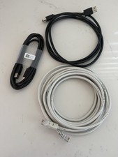 Dell USB 3.0 Type A to B Male Cable 5KL2E22501 , Ethernet cable, and DP cable