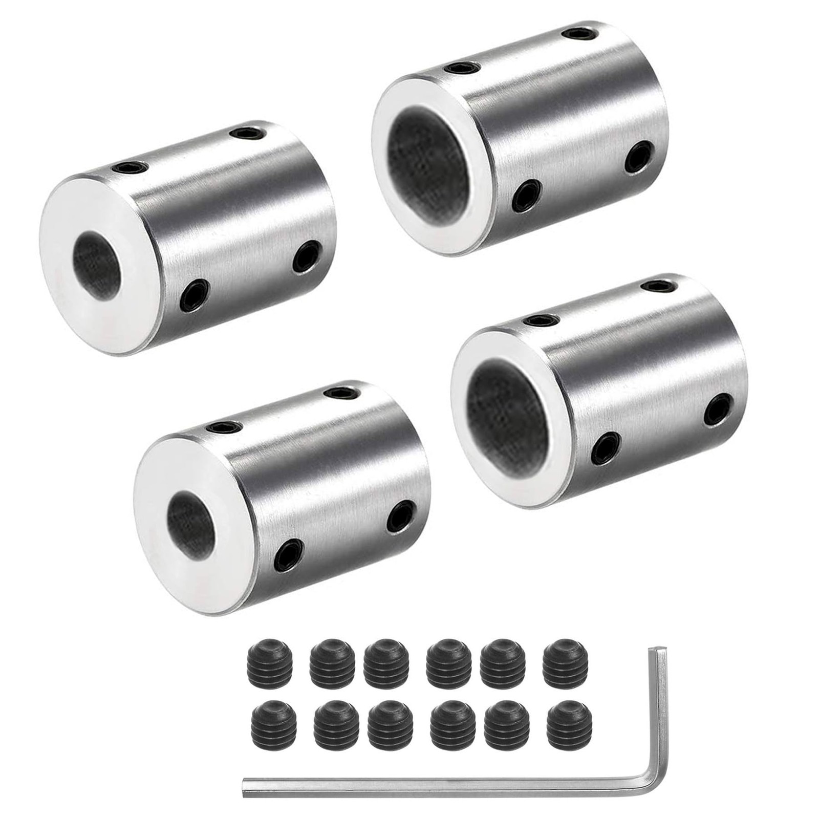 4Pcs 8mm to 12mm Rigid Motor Shaft Coupling Coupler Sleeve Coupling Adapter f...