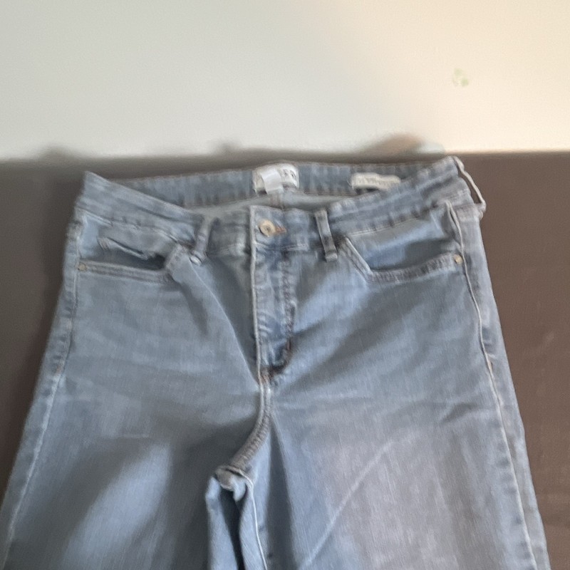 Frayed Jeans Women’s High Rise Straight 8/29 Blue Light Wash Denim
