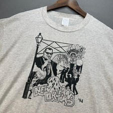 Vintage New Orleans Jazz Graphic T-Shirt XL Gray Single Stitch Made in USA Retro