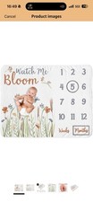 Boho Floral Garden Baby/Newborn Girl Monthly Milestone Blanket First Year SALE