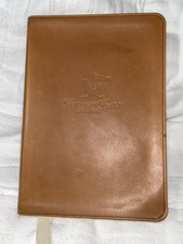 Full Grain Hide Brown Leather Journal 7-7/8  x 5-1/2  Gold Gilt Edged Pages