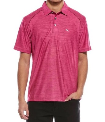 Tommy Bahama Men's Palm Coast Pro Polo Shirt Island Zone Fuchsia 2XB NWT $128
