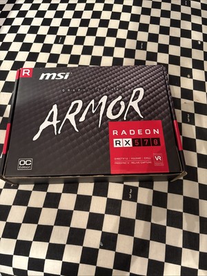MSI RX 570 ARMOR 4GB GDDR5 OC Graphics Card TESTED + WORKING