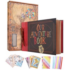 Our Adventure Book Scrapbook Album 11.9 X 7.6 Inch 80pages,3d Retro Embossed ...
