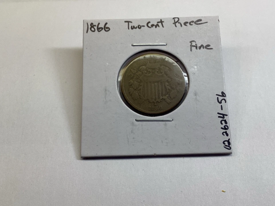 1866 Two Cent Piece in Very Fine Condition US Copper Coin 022624 56te - Image 3 of 4