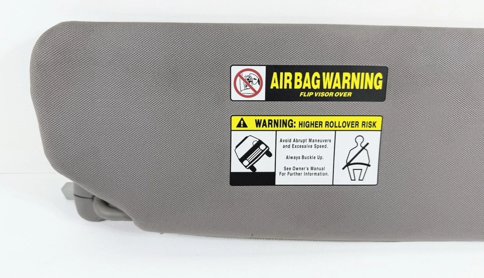 2006-2014 Honda Ridgeline Sun Visors Set Driver & Passenger Gray Cloth OEM - Image 3 of 4