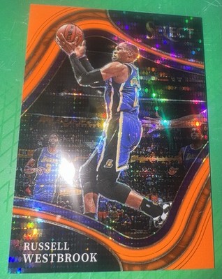 Russell Westbrook 2021-22 Panini Select Courtside Orange Pulsar SP /15 #203