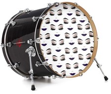 Vinyl Decal Skin for 24" Bass Kick Drum Head Face Dark Purple