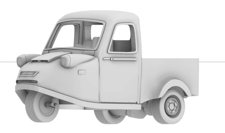 3D Printing 1/72 Japanese Daihatsu Midget tricycle Unpainted - Image 4 of 4