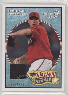 2008 Upper Deck Baseball Heroes Light Blue Memorabilia /200 Brandon Webb #1 1o3