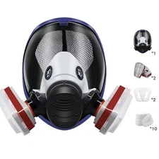 Full Face Respirator Survival Nuclear and Chemical Gas Mask with 40Mm Activated