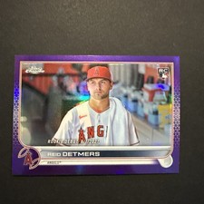 REID DETMERS 2022 Topps Chrome #USC90 PURPLE REFRACTOR Los Angeles Angels Rookie