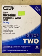 Rugby Clear Nicotine Transdermal System Patch Step 2  14mg  28 Patches 6/2027