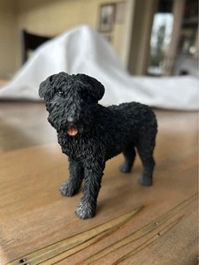 Bouvier Des Flanders Figurine - Uncropped Ears - Black