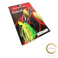 New Evergreen Spinnerbait D-Zone Power Blade Double Willow Leaf 1/2oz Superchart