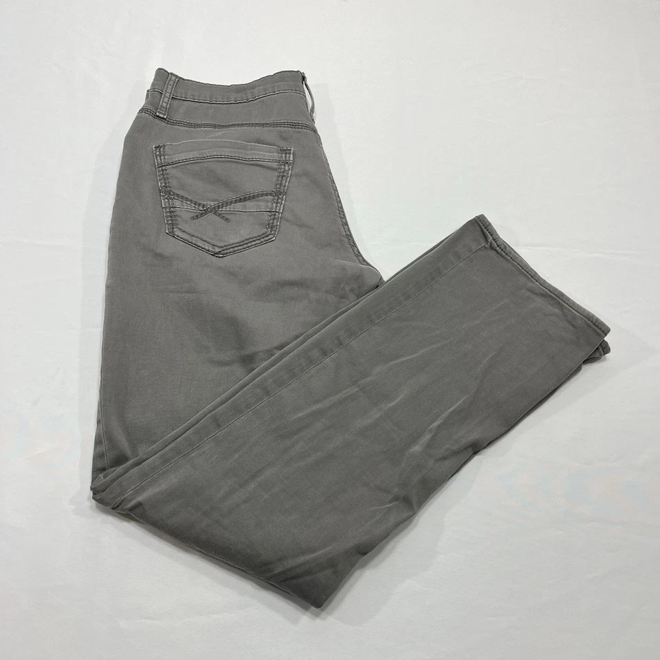 Pantalones elásticos informales grises de pierna recta BKE Jake con hebilla etiqueta para hombre 30R se adapta a 30 x 30 Foto 3 de 4